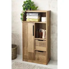 TU MESITA - Mueble de Baño Rústico Mabel color Marrón