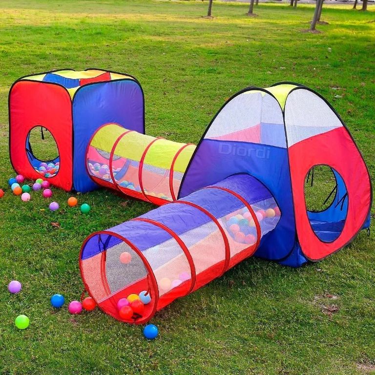 Carpa Circuito 4 En 1 Doble Túnel Juego Para Niños Unisex