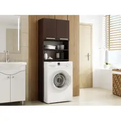 TU MESITA - Mueble Organizador para Lavadora Alto 183cm Marrón TU MESITA