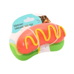 GENERICO - JUGUETE MORDEDOR CON FORMA DE SALCHICHA PARA PERRO