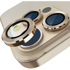 GENERICO - Protector de Cámara Metálico iPhone 16 Pro Max - Dorado
