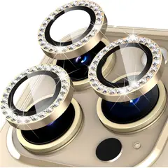 GENERICO - Protector de Cámara Brillante iPhone 16 Pro Max -Dorado
