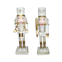 GENERICO - SET DE 2 CASCANUECES SOLDADO DECORATIVO NAVIDEÑO 25 CM