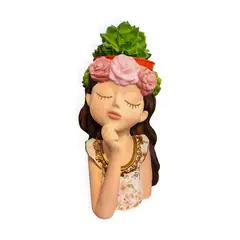 GENERICO - Macetero Maceta Suculentas Soñadora Pintada a Mano