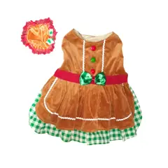 GENERICO - Vestido galleta de jengibre deluxe para mascotas talla 3