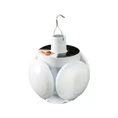 GENERICO - Lámpara Solar Esfera de 4 Aspas Plegable