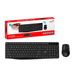 GENIUS - Teclado Genius + Mouse Wireless Km-8206s Usb Multimedia Negro