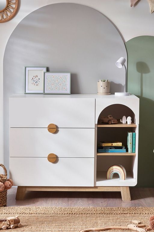 Cómoda Infantil Mimis color BlancoDuna TU MESITA 3 cajones