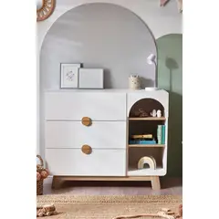 TU MESITA - Cómoda Infantil Mimis color BlancoDuna 3 cajones