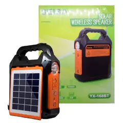 SEISA - Parlante BluetoothFM con linterna y panel solar