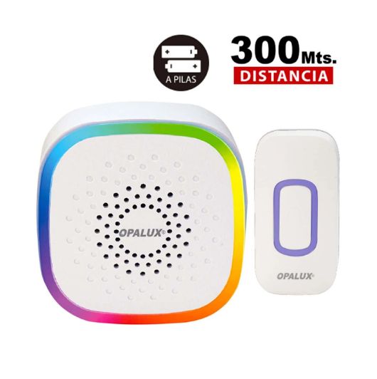 Timbre Inalámbrico a Pilas con 60 Melodías OP-3995 OPALUX