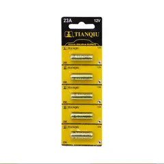 GENERICO - Batería Alcalina para Alarmas 23A 12V TIANQIU Set x 5 und