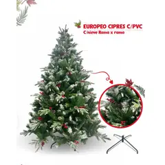 GENERICO - Árbol de Navidad Cipres con Nieve 240M Rama x Rama