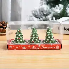 GENERICO - Set de 3 Mini Velas decorativas Navideñas
