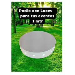 OEM - PODIO BLANCO CON LUCES 100cm Diametro