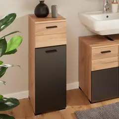 TU MESITA - Cómoda Simple para Baño Irina color MarrónNegro