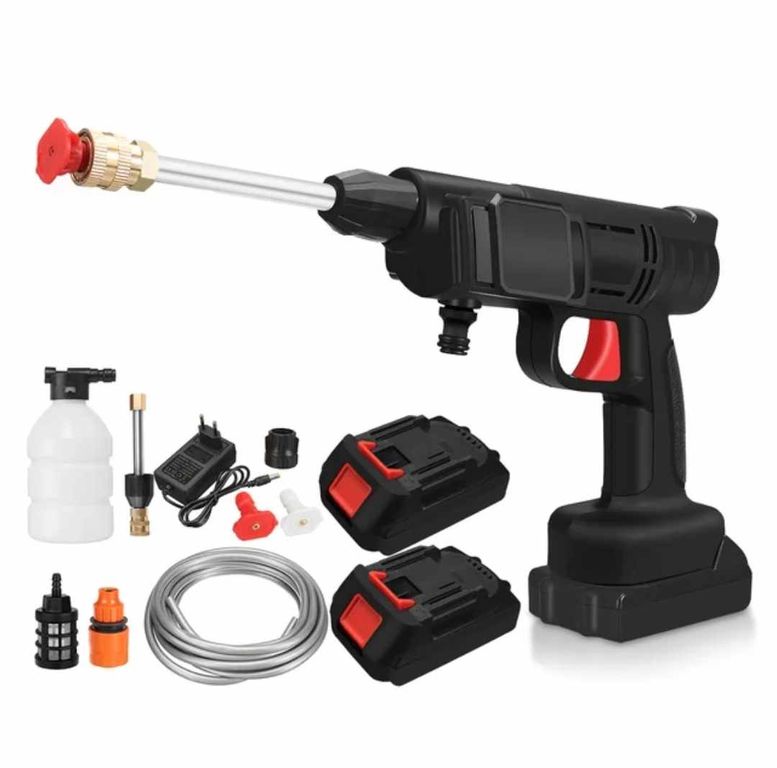 Pistola Hidrolavadora 48V Doble Batería Portatil Carro Auto