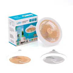 GENERICO - Ventilador con luz LED - Control remoyo y aromaterapia
