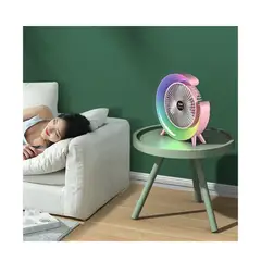 GENERICO - Ventilador De Mesa Escritorio Lámpara RGB