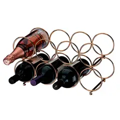 FUTURE - Rack 8 botellas de vino apilable acero rose gold