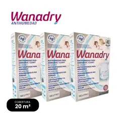 GENERICO - Deshumedecedor para closet recargable WANADRY x 3 und