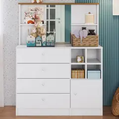 TU MESITA - Cómoda Infantil Artica con espejo 4 cajones