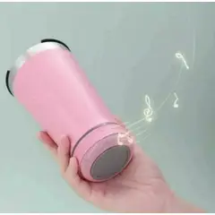GENERICO - VASO TOMATODO TÉRMICO CON PARLANTE BLUETOOH ROSADO BEBÉ