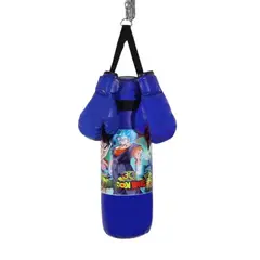 GENERICO - SACO DE BOX INFANTIL CON PAR DE GUANTES AZUL