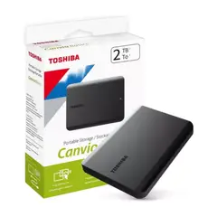 TOSHIBA - Disco Duro Externo Canvio Basics 2TB - Negro Mate - Portátil