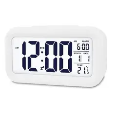 A BRAND - Reloj Digital Led Inalambrico Pared Vision Nocturna Noche blanco