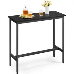 GENERICO - Mesa de bar o cocina modelo industrial negro 100x40x93 alt