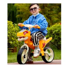 OEM - Bicicleta equilibrio Dino 3D Aro 10 Pulgadas Naranja