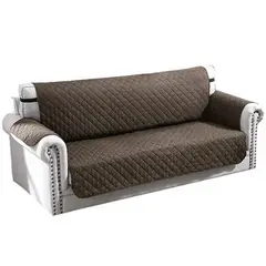 GENERICO - FUNDA COBERTOR PARA MUEBLE SOFÁ 3 CUERPOS MARRRÓN OSCURO