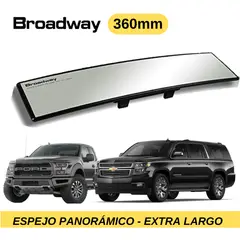 BROADWAY - Espejo Retrovisor de Punto Ciego EXTRA LARGO de 360mm Para Autos Grandes-