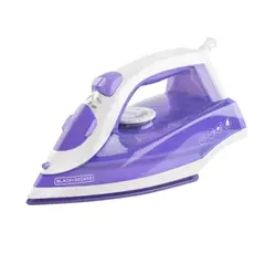 BLACK+DECKER - Plancha TrueGlide con Golpe de Vapor BLACK & DECKER Lila IRBD204