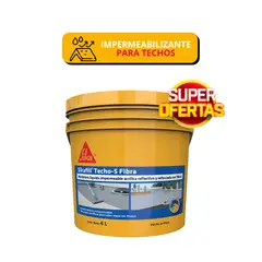 SIKA - Impermeabilizante para Techos Sikafill Techo-5 Fibra Gris x 4L