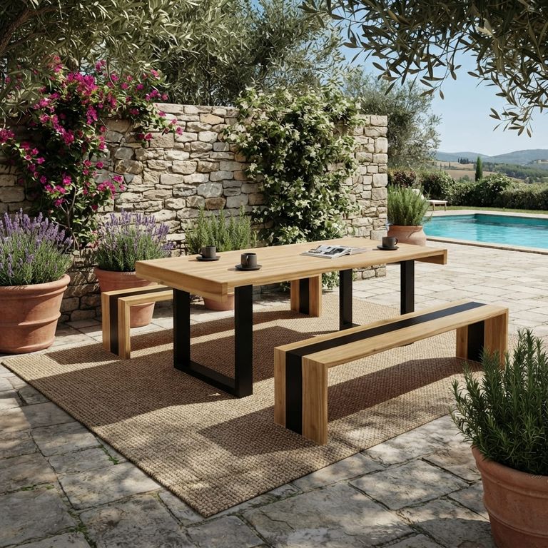 Juego de Comedor de Terraza Leticia 4 personas Movenda