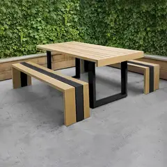 MOVENDA - Juego de Comedor de Terraza Leticia 4 personas