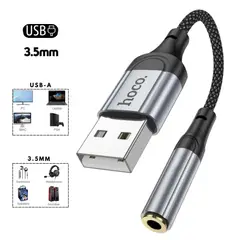 HOCO - Cable Adaptador Convertidor De Audio Digital USB a 3,5 mm LS36