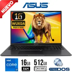 ASUS - Laptop Vivobook 16 16" WUXGA IPS Intel Core i7-13620H Ram 16GB SSD 512GB FreeDos