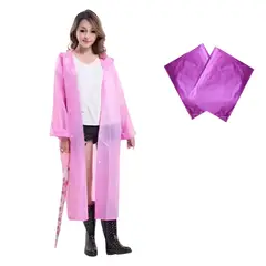 GENERICO - Pack x2 Poncho Impermeable con capucha y botones para niños y jóvenes