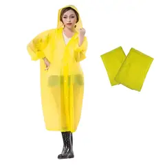 GENERICO - Pack x2 Poncho Impermeable con capucha y botones para niños y jóvenes