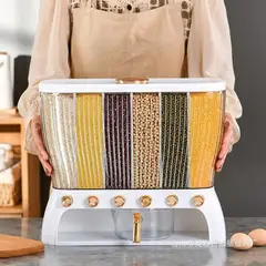 GENERICO - Dispensador De Arroz y Menestras De 15 Kilos Dorado