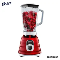 OSTER - LICUADORA CLASICA 3 VELOCIDADES 1000W CROMADA ROJA - BLST4126R