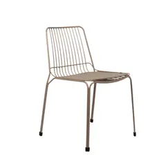 NIHM - Silla Comedor de Metal Humbo Beige