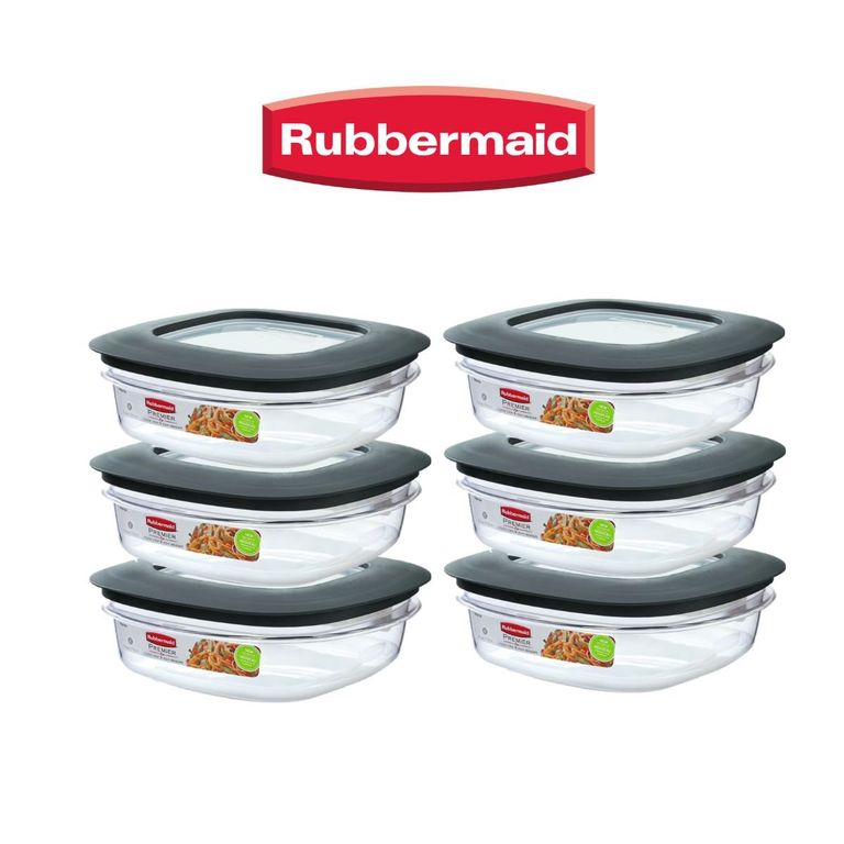 Hermético Rubbermaid Premier tapa gris 710ml x6