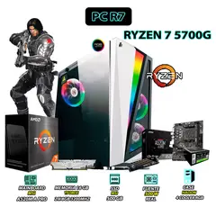 AMD - Computadora PC R7 Ryzen 7 5700G RAM 16GB SSD 500GB CON GRAFICOS RADEON
