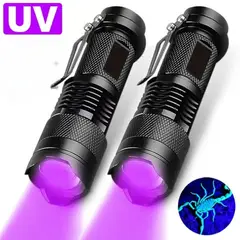 OEM - Linterna Uv Ultravioleta Zoom 395nm Detector Billetes x 02 Unidades