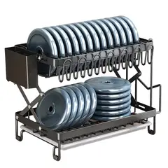 GENERICO - Escurridor de platos famkit de 2 niveles moderno