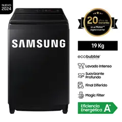 SAMSUNG - LAVADORA 19 KG ECOBUBBLE WA19CG6441BVPE NEGRO